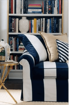 Navy Striped Ralph Lauren Home Sofa